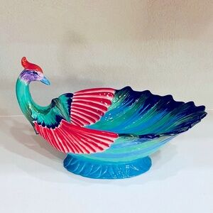 Peacock Decor Bowl by Tracy Porter Vintage $120